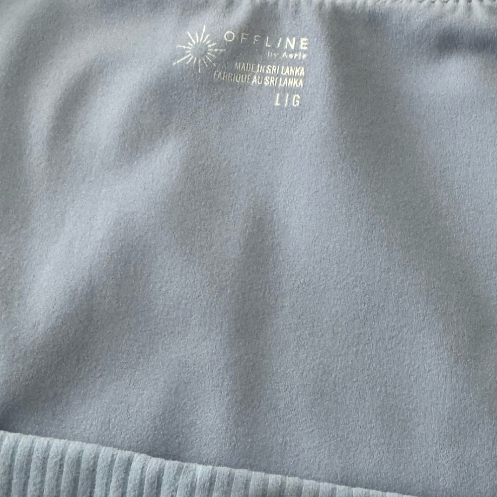OFFLINE By Aerie Real Me XTRA Ribbed Long Sleeve Bra Top Large - Picture 4 of 7